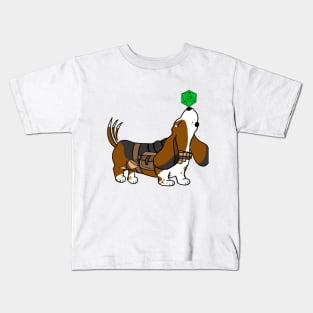 Basset Hound Bard | DND Dogs | Fantasy Art Kids T-Shirt